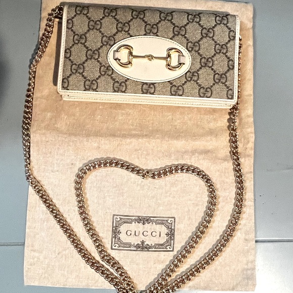 Gucci horse-bit leather wallet. With chain strap. - Picture 16 of 16